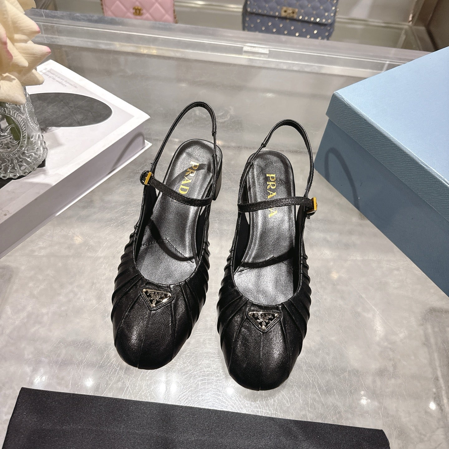 Prada 2026 Heel Slingback 40mm Sheepskin 715591