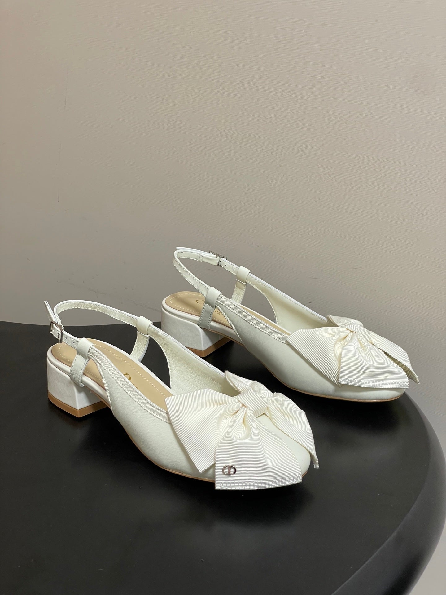 Dior 2026 D-Ballet Slingback Sandals with CD Buckle and Large Bow 699762