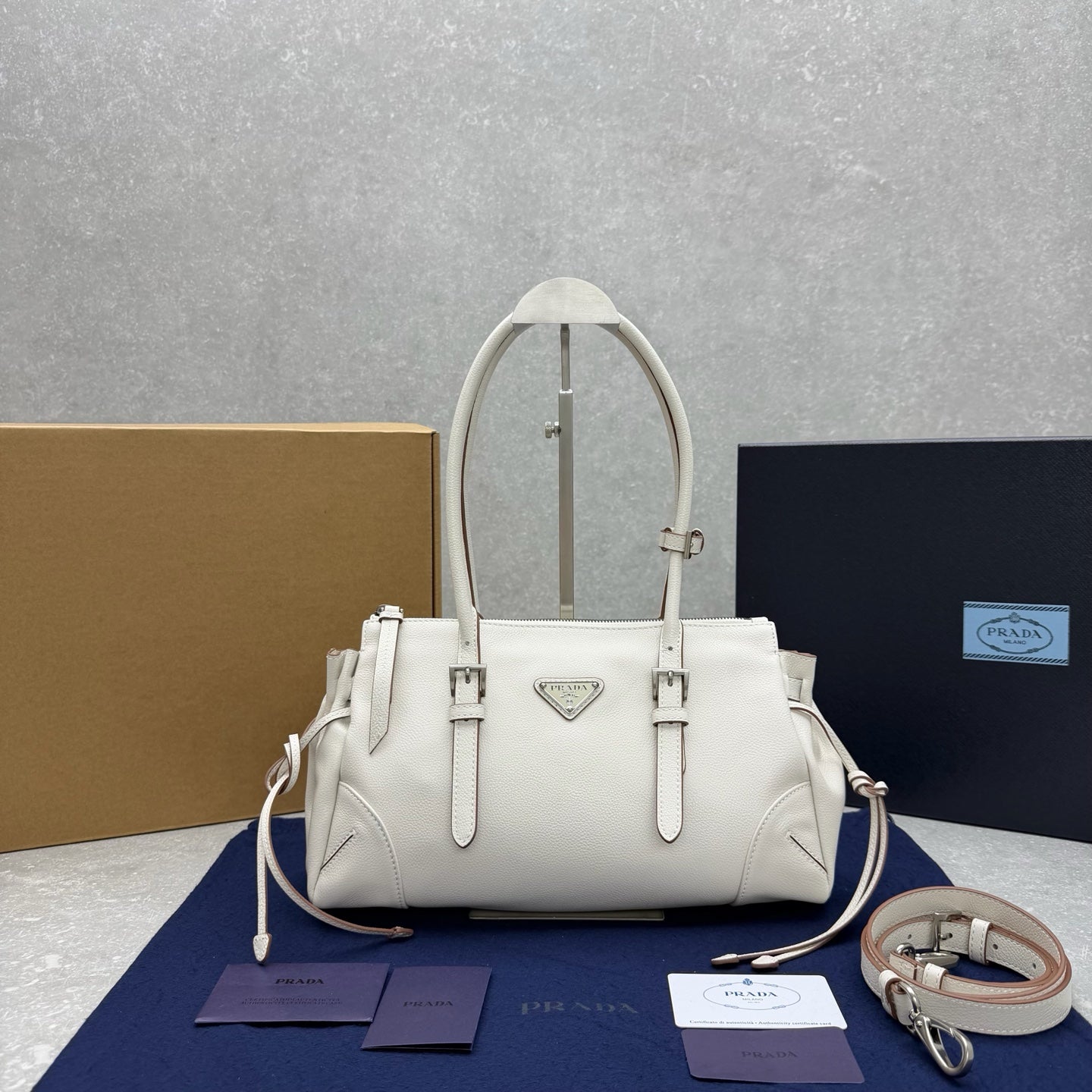 Prada 2026 Soft Medium Shoulder Bag 33cm Calfskin