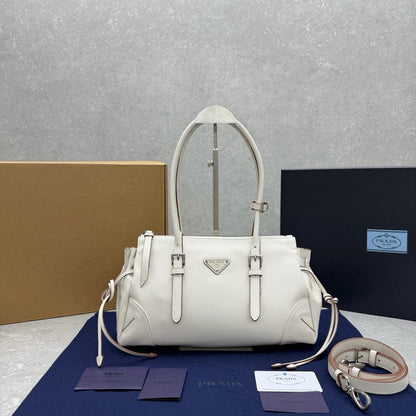 Prada 2026 Soft Medium Shoulder Bag 33cm Calfskin