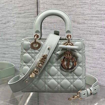 Dior 2026 Bow Lady Dior Lily Green Cannage Lambskin 286533