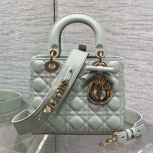 Dior 2026 Bow Lady Dior Lily Green Cannage Lambskin 286533