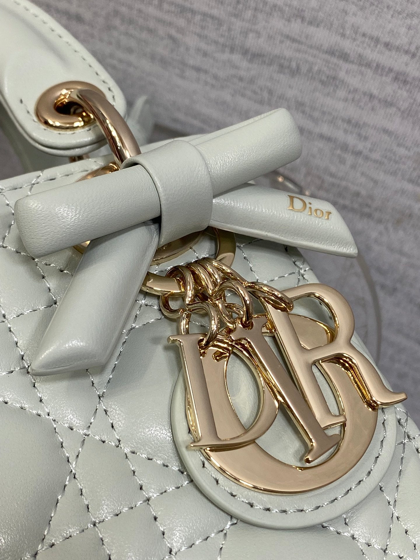 Dior 2026 Bow Lady Dior Lily Green Cannage Lambskin 286533