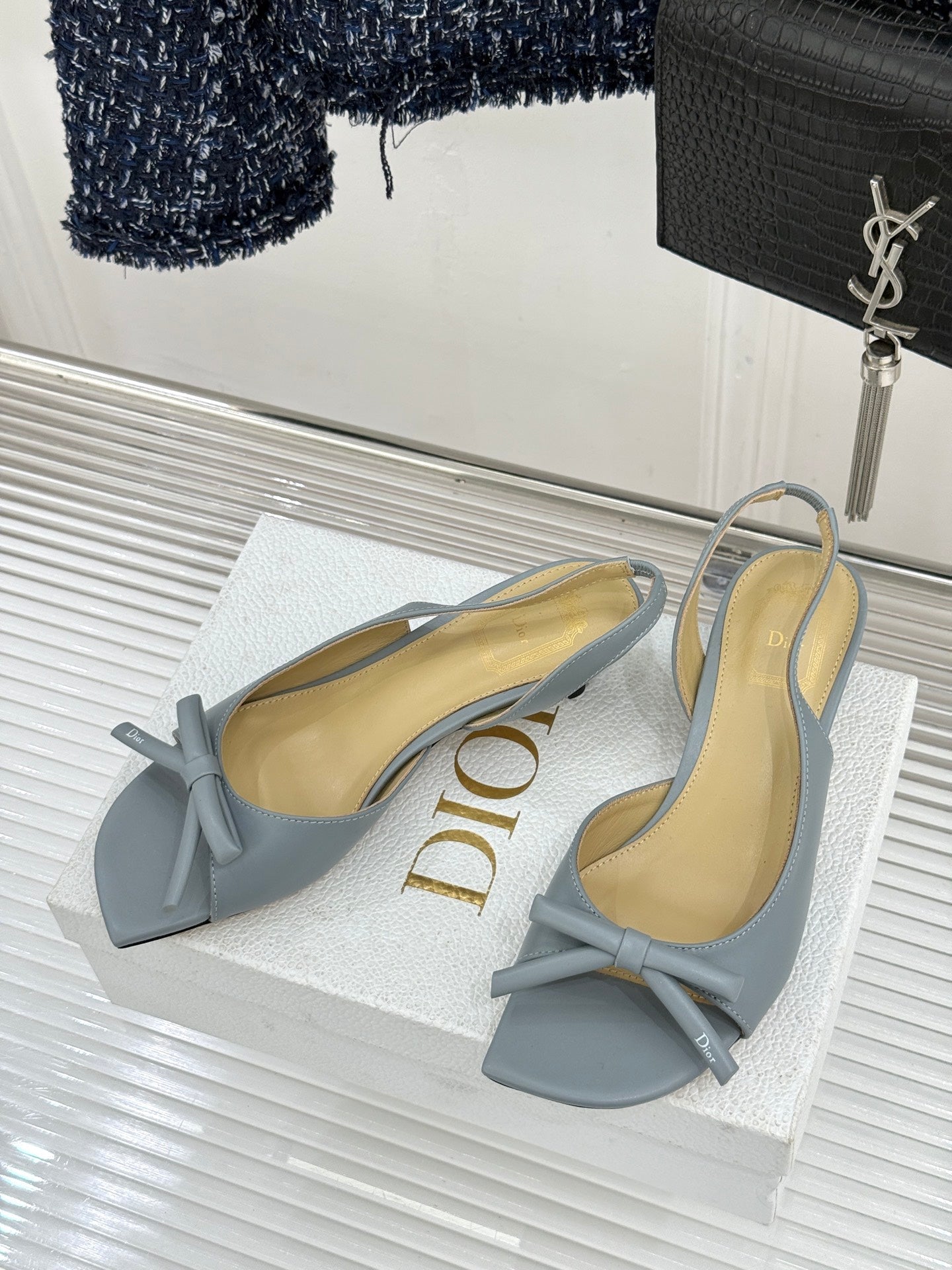 Dior 2026 Bow Heeled Slingback Sandal 607567