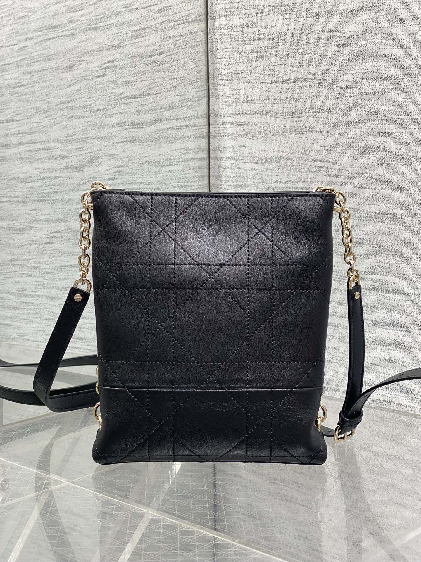 Dior 2026 Trianon Hobo Chain Bag 21cm Lambskin 289177