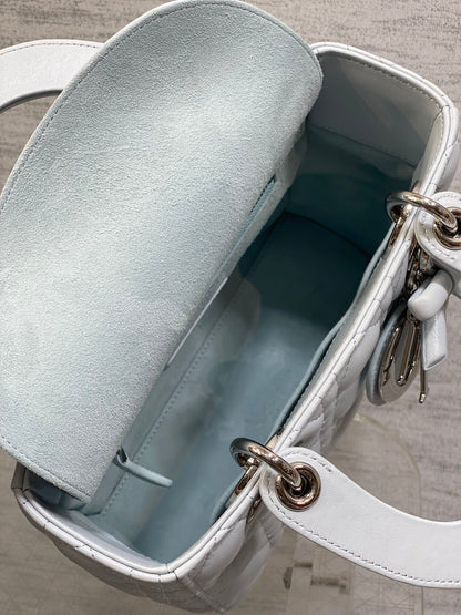 Dior 2026 Bow Lady Dior Glacier Blue Cannage Lambskin 286617