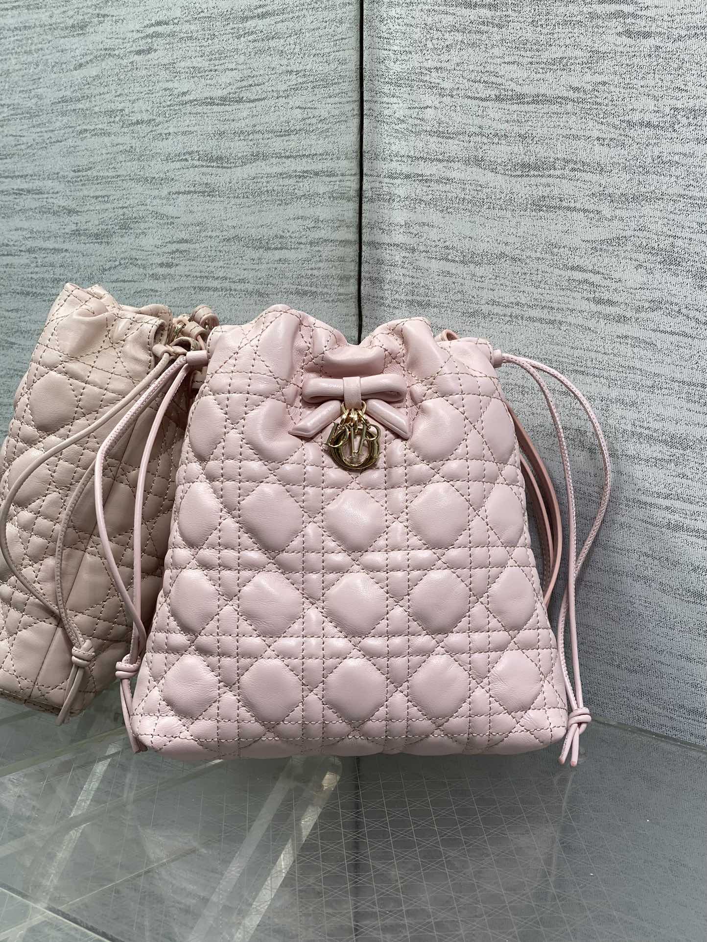 Dior 2026 Bow Adiorable Quilted Lucky Bag 22cm Cannage Lambskin