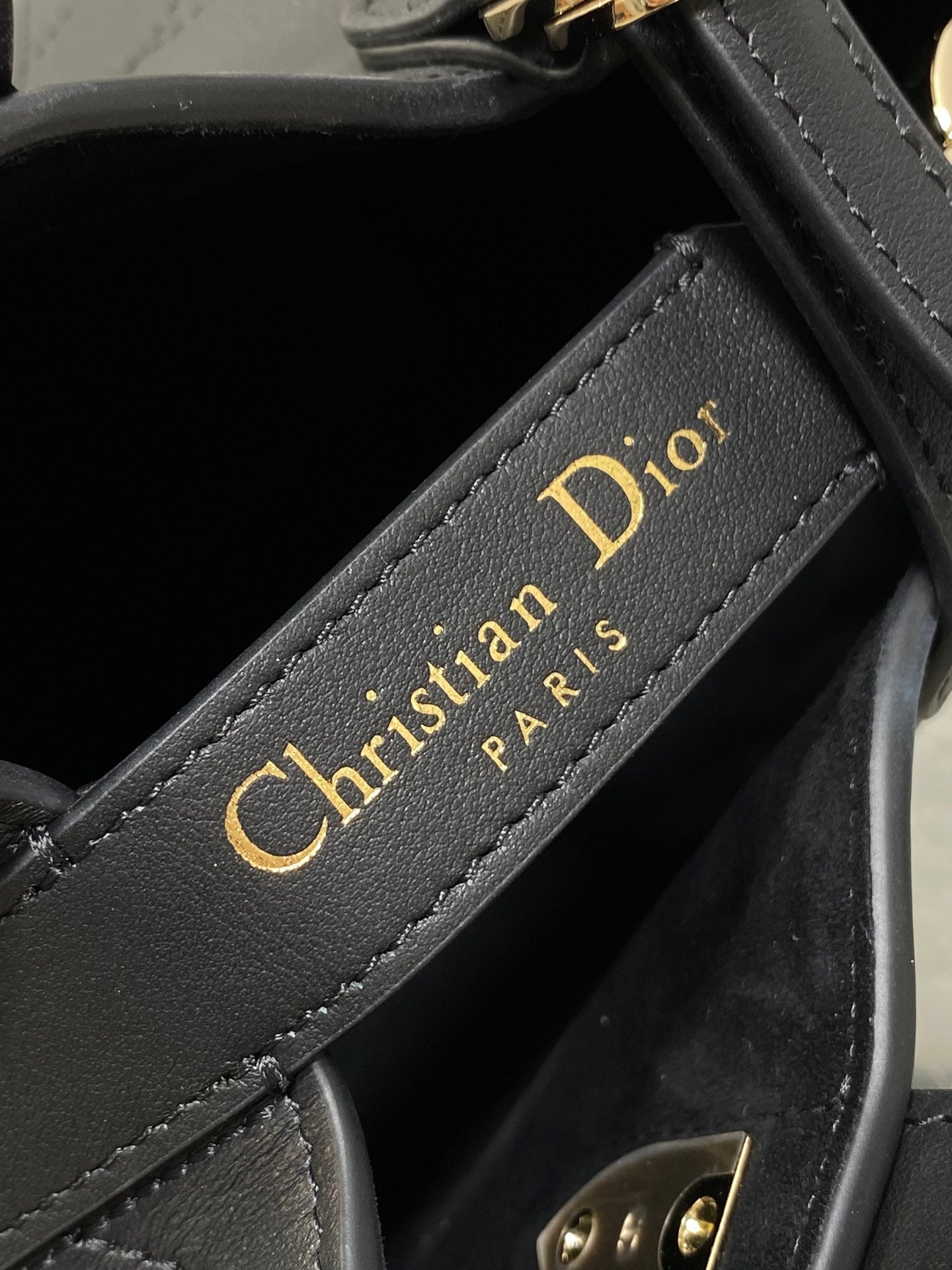 Dior 2026 Toujours Bag 18cm Black White Calfskin 286513