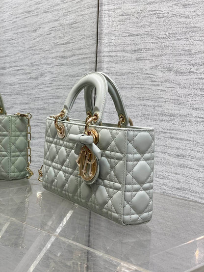Dior 2026 Bow Lady D-Joy Lily Green Cannage Lambskin 286525