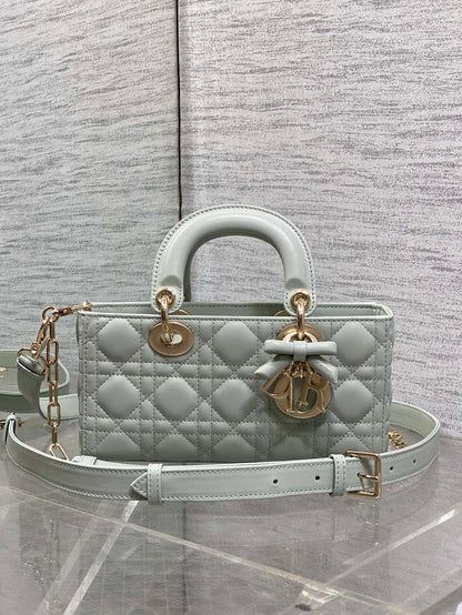 Dior 2026 Bow Lady D-Joy Lily Green Cannage Lambskin 286525