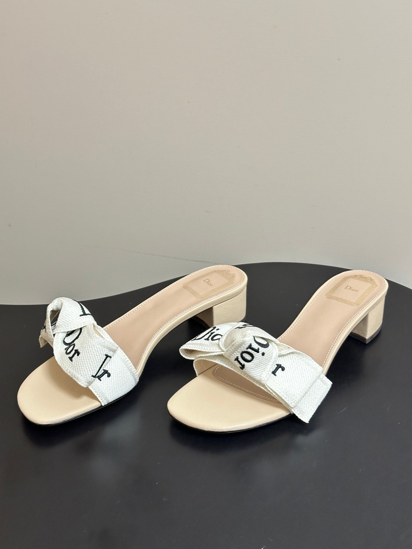Dior 2026 J'Adior Classic Logo Webbing Bow Sandals 35mm Fabric Leather 846997