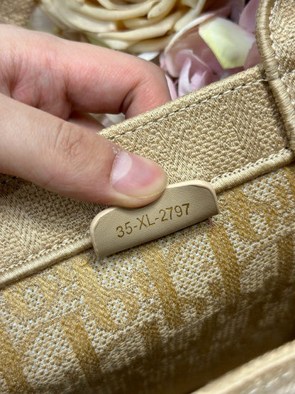 Dior 2026 Book Tote Bag With Médaillon Embroidery Beige Canvas 288466