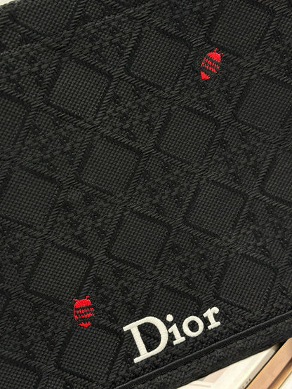 Dior 2026 Book Tote Bag With Red Beetle-shaped Embellishments Black Canvas 288481