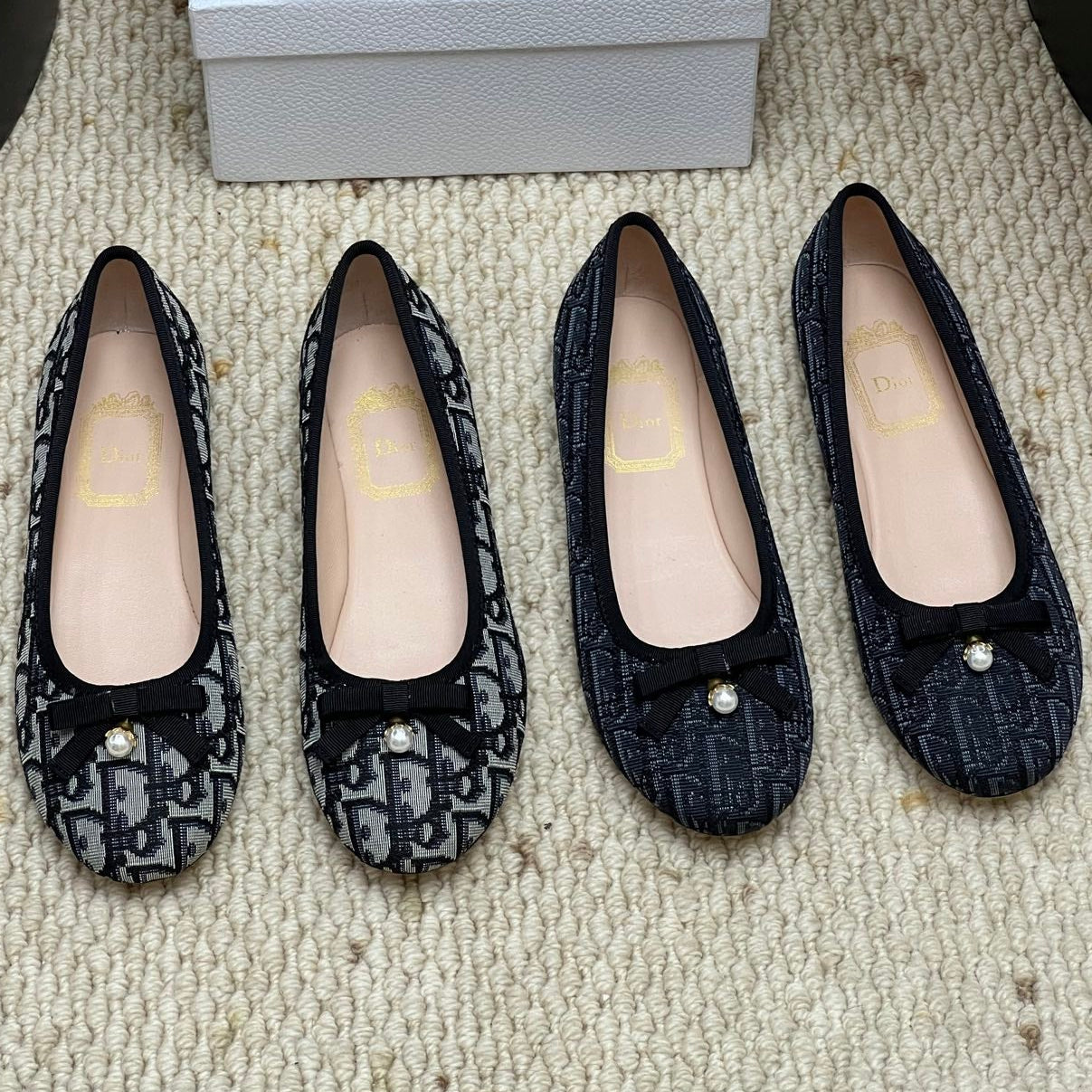Dior 2026 Oblique Ballet Flat Fabric Cowhide 846595