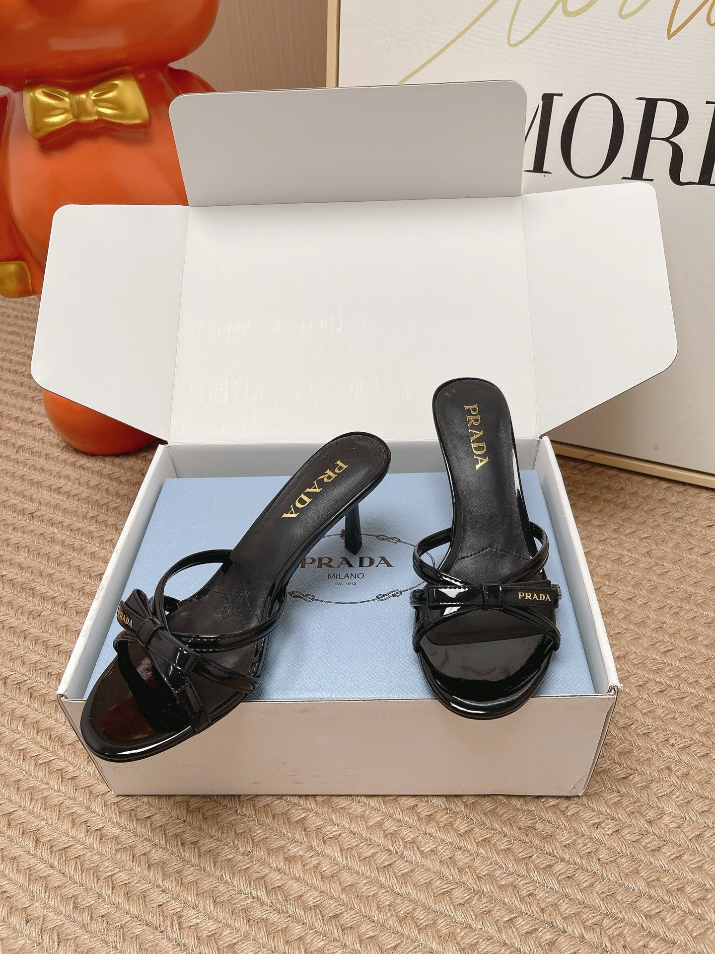 Prada 2026 Sandal 75mm Glossy Leather 854427