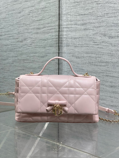 Dior 2026 My Tender Dior Top Handle Bag 21cm Lambskin