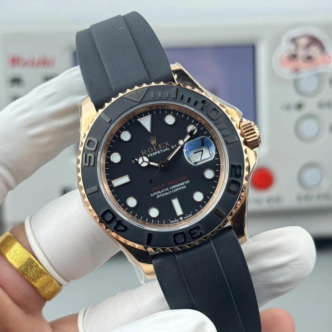 Rolex Yacht-Master 42mm Rose Gold Case Black Dial