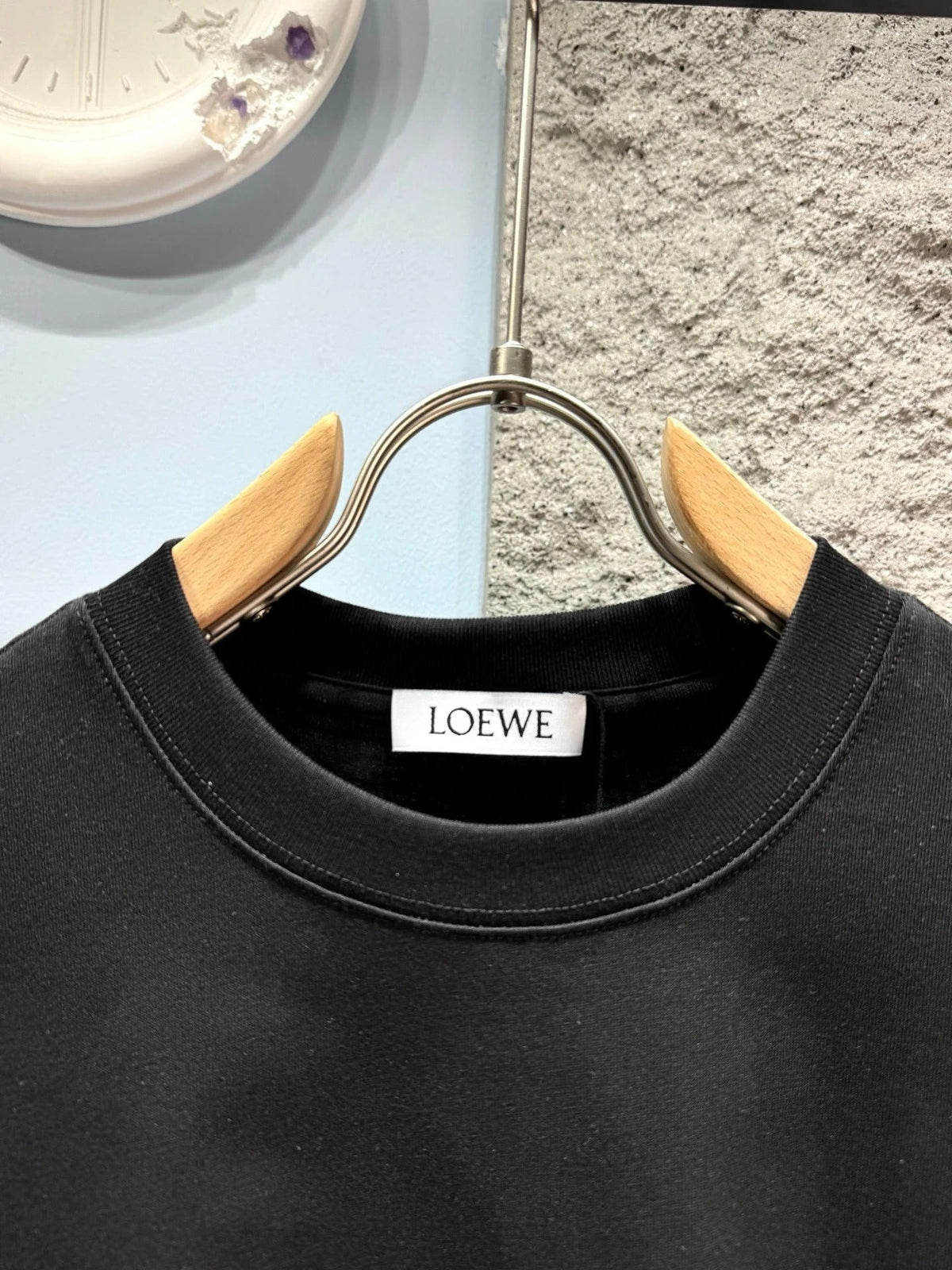 Loewe 26SS Short-sleeved T-shirt Black in Cotton 326554