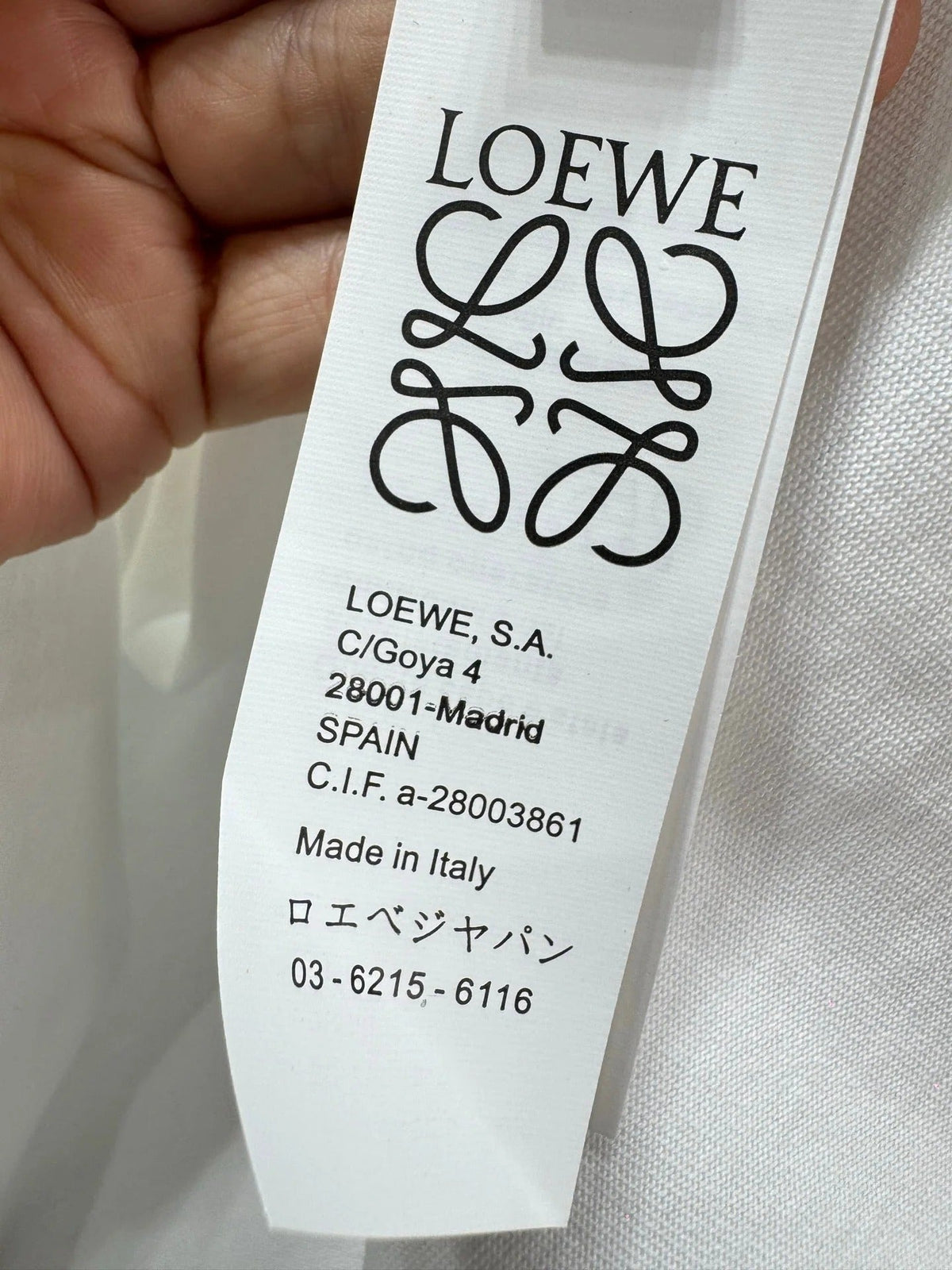 Loewe 26SS Short-sleeved T-shirt White in Cotton 326556