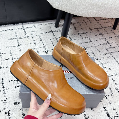 PRA 26S Loafers Camel Brown Calfskin Leather 617128