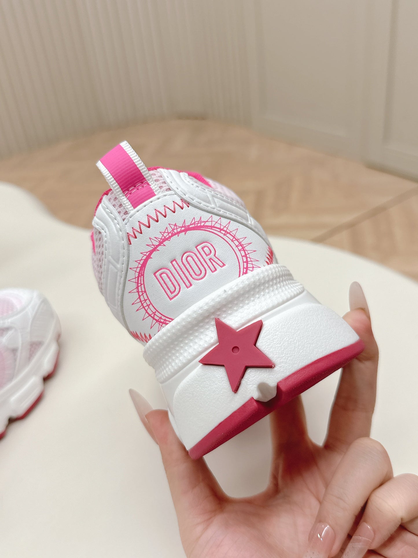 CD 26s Chrono Sneakers White Pink Cowhide Mesh 643755