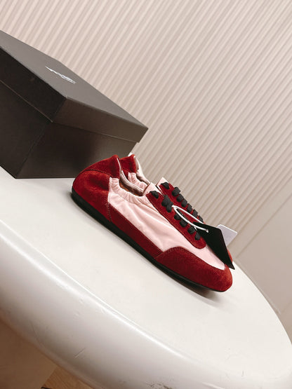 PRA 26S Sneaker Light Pink Red Suede Canvas 600603