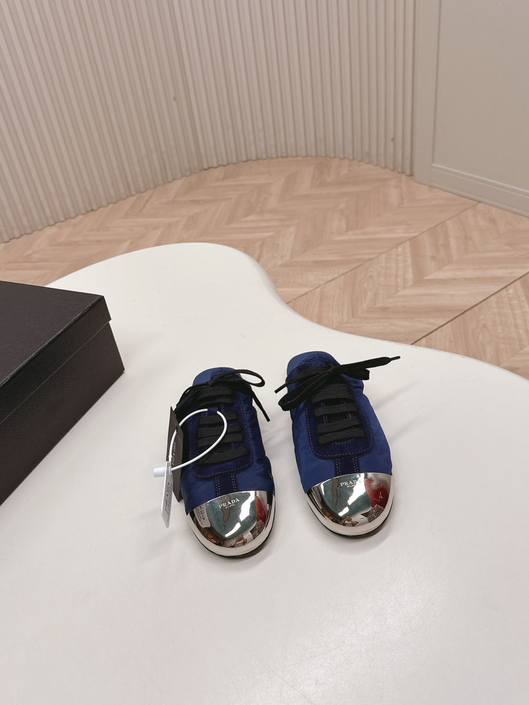PRA 26S Mule Sneaker Navy Blue Sliver Canvas 600620
