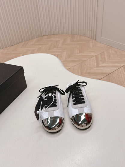 PRA 26S Mule Sneaker White Sliver Canvas 600623