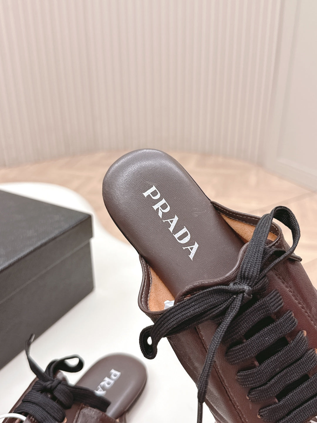 PRA 26S Mule Sneaker Dark Brown Sheepskin 600616