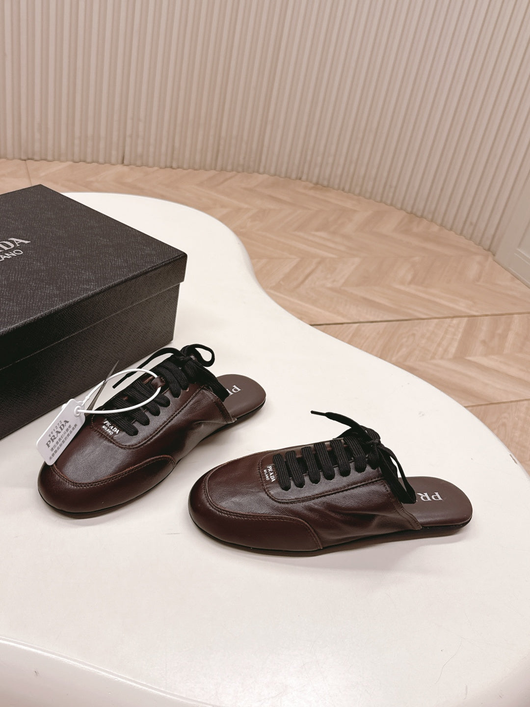 PRA 26S Mule Sneaker Dark Brown Sheepskin 600616