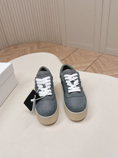 PRA 2026S Platform Sneakers 50 Dark Gray Suede Cowhide 663495