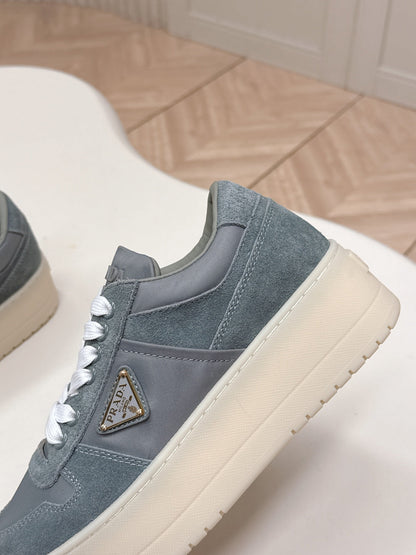 PRA 2026S Platform Sneakers 50 Dark Gray Suede Cowhide 663495