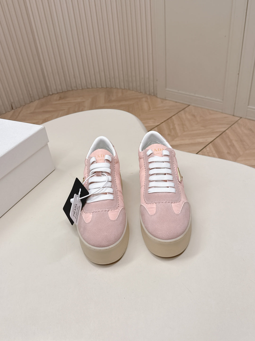 PRA 2026S Platform Sneakers 50 Pink Suede 663491