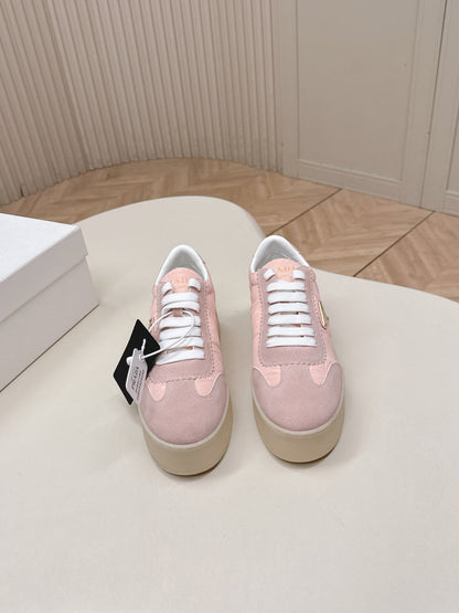 PRA 2026S Platform Sneakers 50 Pink Suede 663491