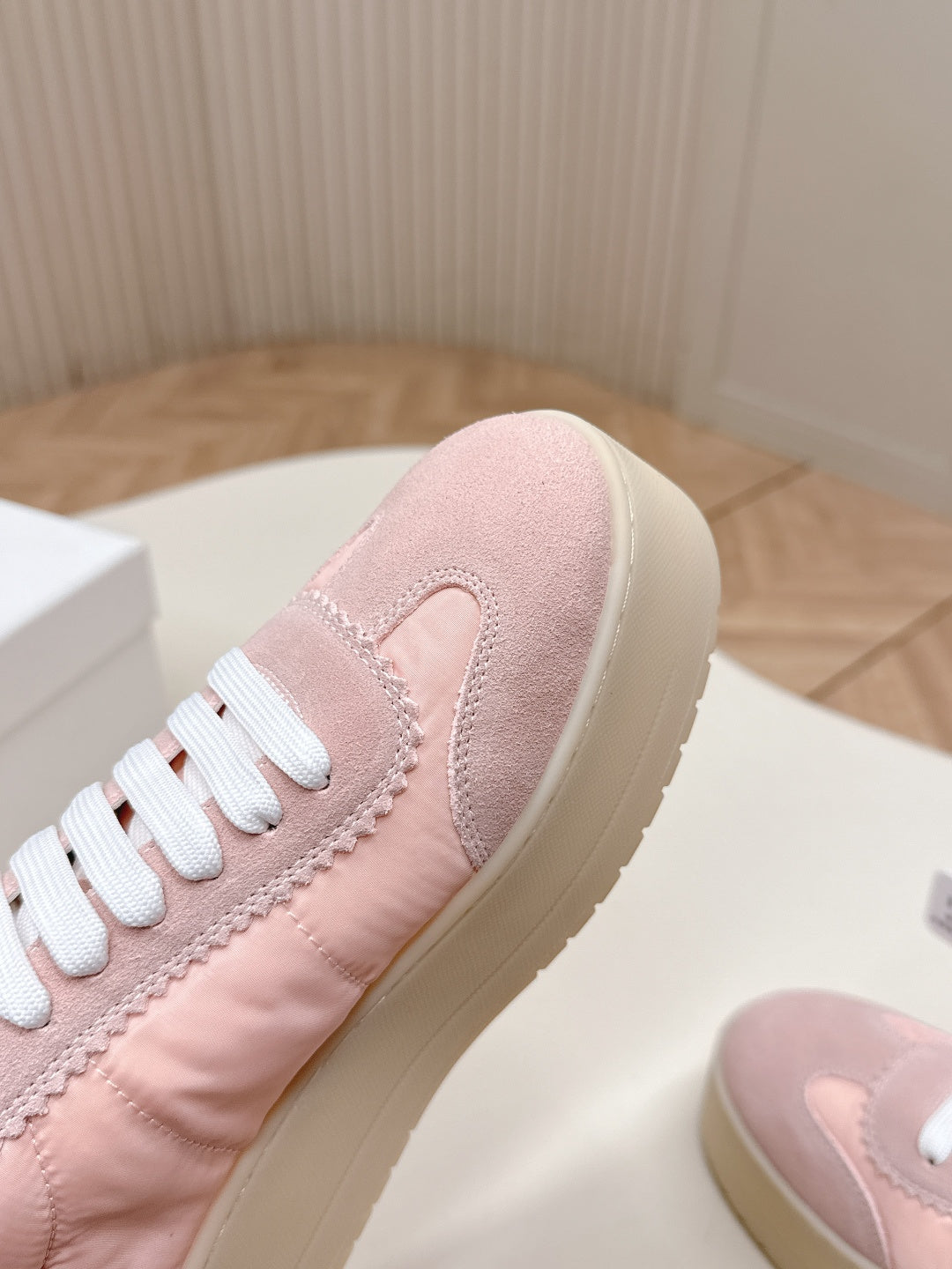 PRA 2026S Platform Sneakers 50 Pink Suede 663491