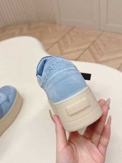 PRA 2026S Platform Sneakers 50 Blue Suede Cowhide 663496