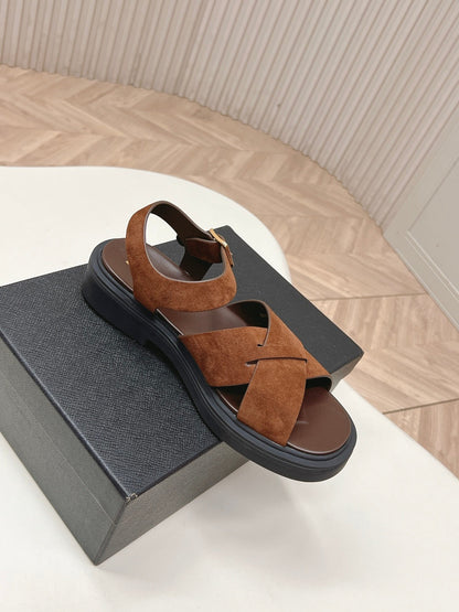 Prada 2026 Sandal Brown Suede 858021