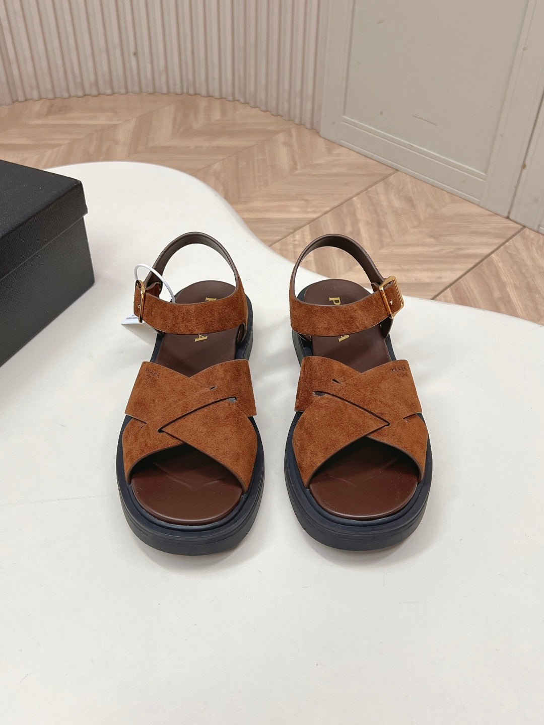 Prada 2026 Sandal Brown Suede 858021