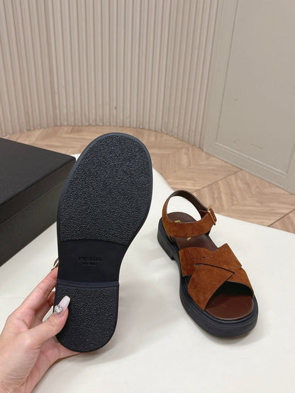 Prada 2026 Sandal Brown Suede 858021