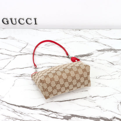 Gucci 2026 Tribeca Large Tote Bag Ebony Red Canvas Leather