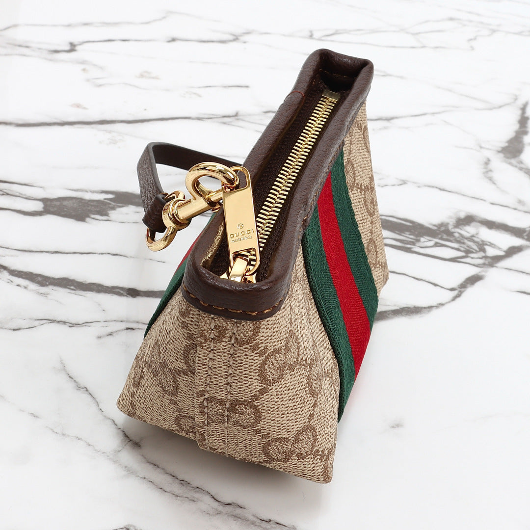 Gucci 2026 Large Shoulder Bag With Web 40cm Sand mix Brown Canvas Leather