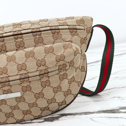 Gucci 2026 Tag Crossbody Bag 30cm Canvas And Calfskin