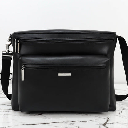 Gucci 2026 Tag Large Crossbody Bag Black Calfskin