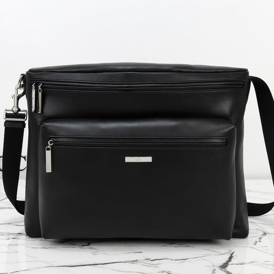 Gucci 2026 Tag Large Crossbody Bag Black Calfskin