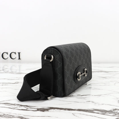 Gucci 2026 Horsebit 1955 Mini Bag 19cm Canvas Leather