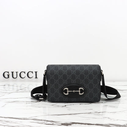 Gucci 2026 Horsebit 1955 Mini Bag 19cm Canvas Leather
