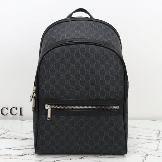 Gucci 2026 Essence Classic Backpack 44cm Black Canvas Leather