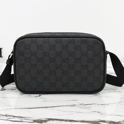 Gucci 2026 Essence Classic Mini Bag 22cm Black Canvas Leather