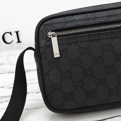 Gucci 2026 Essence Classic Mini Bag 22cm Black Canvas Leather