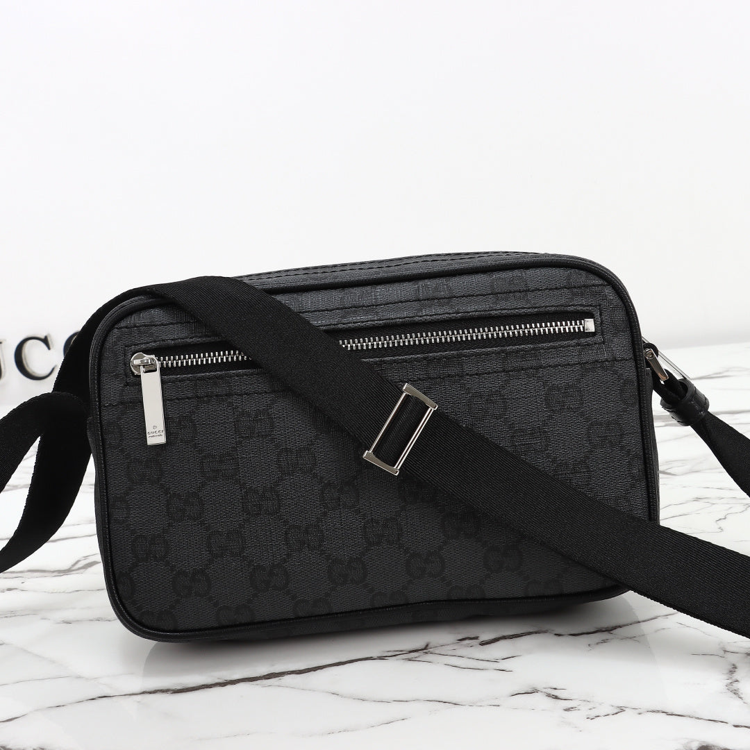 Gucci 2026 Essence Classic Mini Bag 22cm Black Canvas Leather